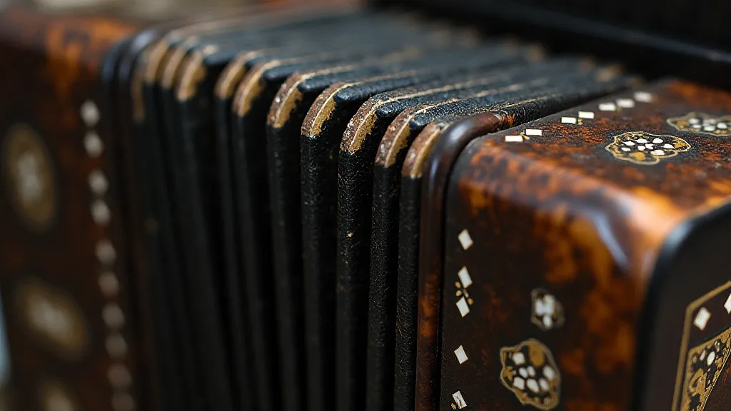 Close-up of an accordion bellows