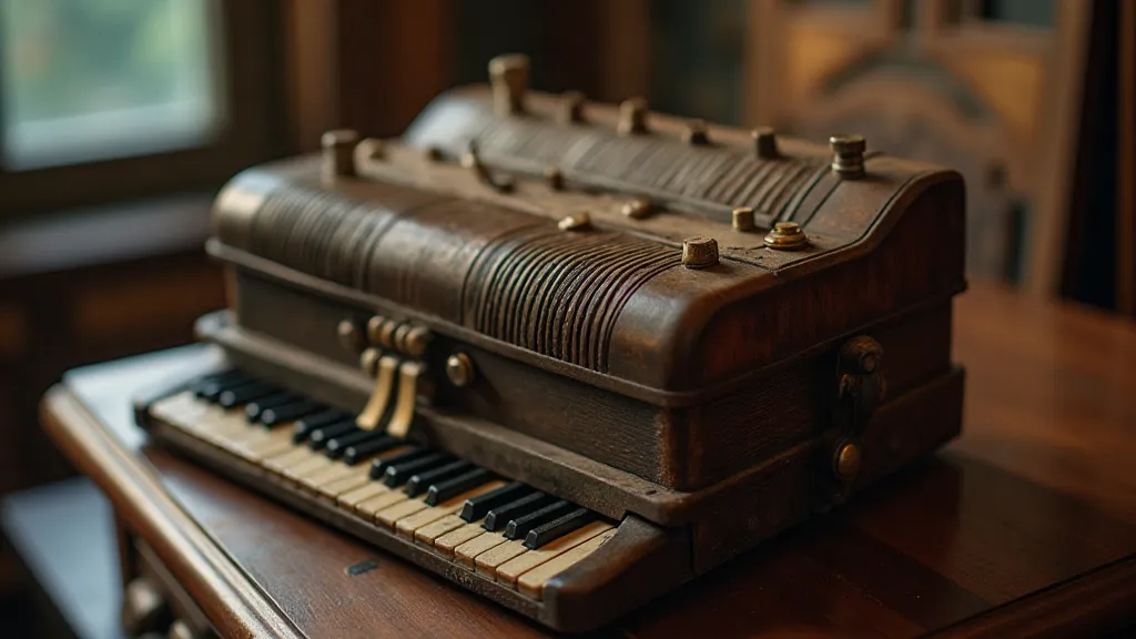 Antique accordion detail