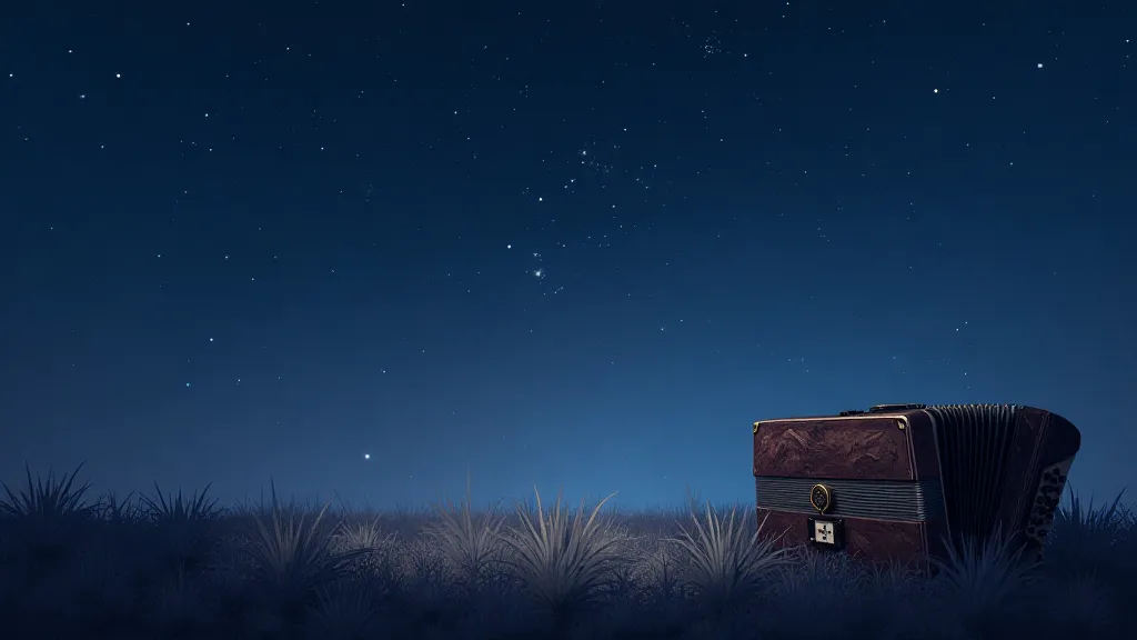 Accordion and night sky