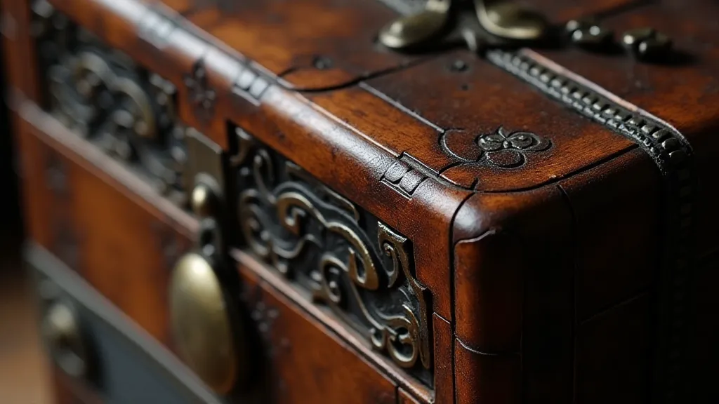 Antique accordion close-up